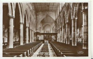 Yorkshire Postcard - The Nave - Wakefield Cathedral - Real Photo - Ref TZ9307