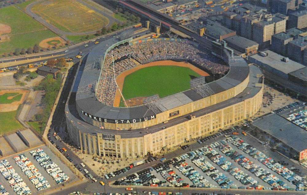 Image of NEW YORK: YANKEE STADIUM Aerial view of Yankee Stadium in