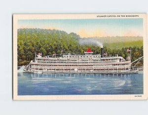 Postcard Steamer Capitol On The Mississippi USA