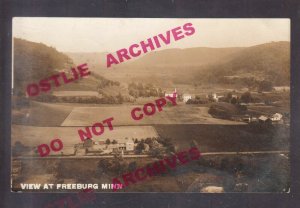 Freeburg MINNESOTA RPPC 1908 BIRDSEYE VIEW nr Caledonia Eitzen GHOST TOWN? MN