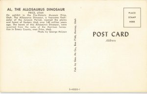 Postcard Al The Allosaurus Dinosaur Price Utah