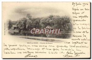 Old Postcard Bray Sur Seine Construction Of Boats