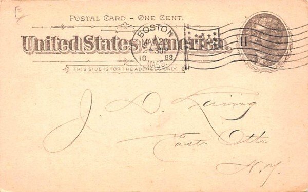 Chase & Sanborn in Boston, Massachusetts postal dated 1898.