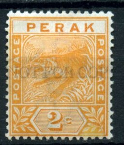 509614 Malaysia state 1892 year Perak Tiger stamp