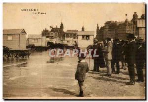 Belgie Belgium Ostend Old Postcard baths