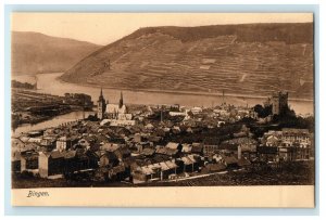 c1910's Aerial View Town Of Bingen Germany Unposted Antique Postcard 