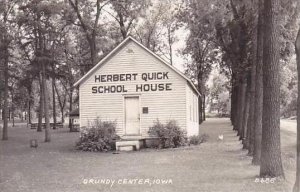 Iowa Grundy Center Herbert Quick School House Real Photo