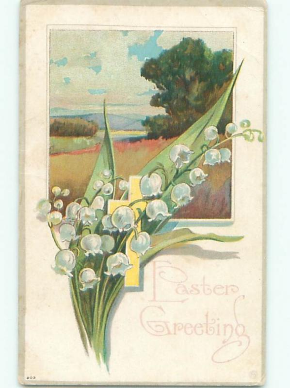 Divided-Back EASTER SCENE Great Postcard AA1421