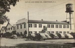 Hightstown NJ Native Lace Works Old Cars Postcard