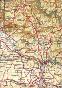 germany, PASSAU, Bavaria, MAP Postcard (1940s)