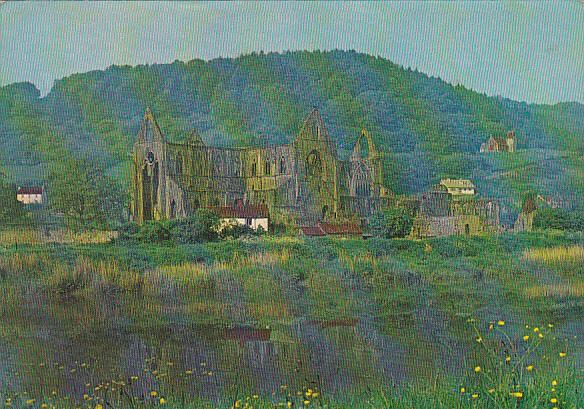 Wales Gwent Tintern Abbey From Across The River Wye