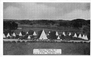 Wigwam Village No 2 Motel US 31W Cave City Kentucky 1950s postcard