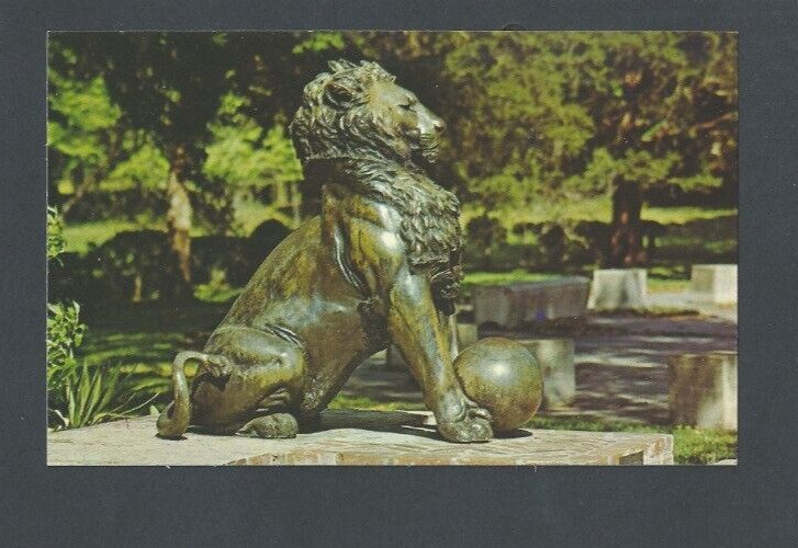 Post Card Animals Lion Statue  Murrells Inlet SC