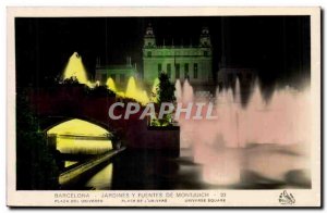 Spain Spain Espana Postcard Former Barcelona Jardines y fuentes de Montjuic