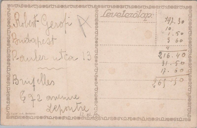 Hungary Budapest Vörösmarty Szobor Vintage Postcard C310