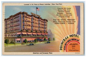 1961 Princess Hotel, Near Steel Pier, Atlantic City New Jersey NJ Postcard