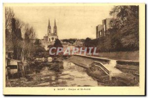 Old Postcard Niort Keep and St Andre