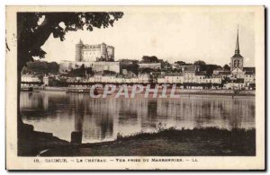 Old Postcard Saumur The Castle View from chestnut
