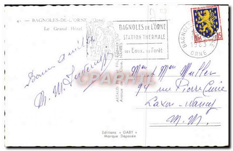 Modern Postcard Bagnoles De L & # 39Orne The grand hotel