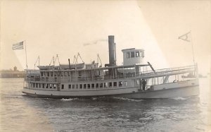 Atlantic River Steamship Real Photo Ferry Boat Ship 