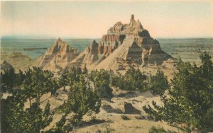 South Dakota Vampire Peak Badlands National Monument Albertype Postcard 22-392