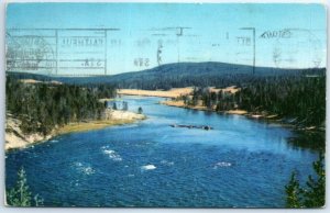 Postcard - The Yellowstone River Rises In Yellowstone Park - Wyoming