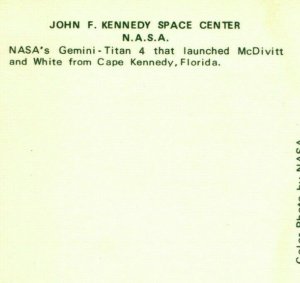 NASA Gemini - Titan Space Vehicle Rocket Kennedy Space Center Chrome Postcard 