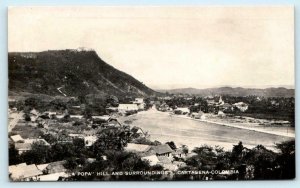 RPPC  CARTAGENA, COLOMBIA South America LA POPA HILL Surroundings Postcard