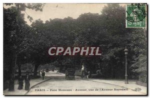 Postcard Old Paris Parc Monceau Avenue to Avenue Ruysdael