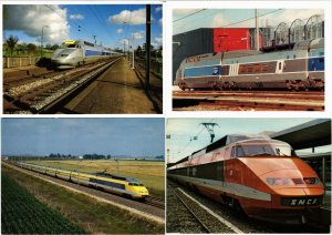 FRANCE TGV TRAIN RAILWAY 67 MODERN POSTCARDS with SOME DUPLICATIONS (L5515)