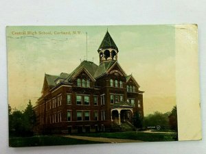 Vintage Postcard 1911 Central High School Cortland NY New York