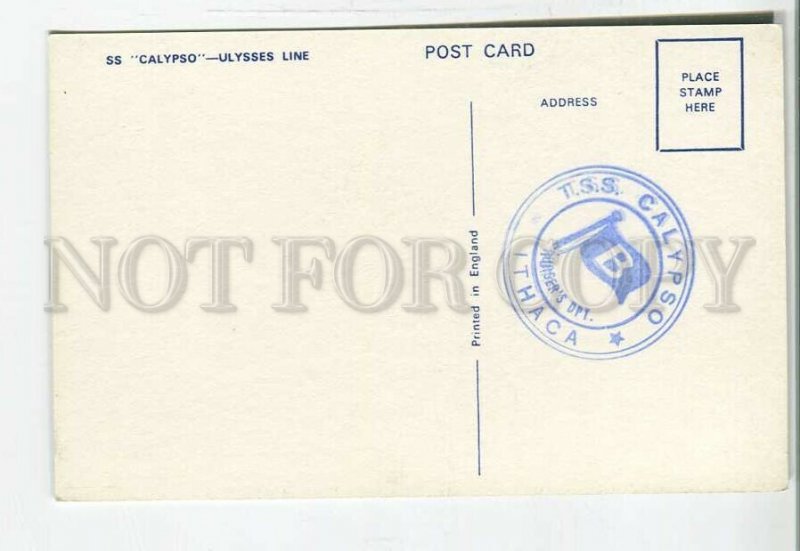 481735 Greece Ithaca Ulysses line Calypso ship mail postage Vintage postcard