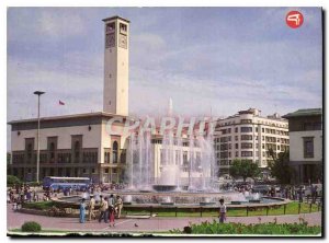 Postcard Modern Casablanca light and Musical Fountain United Nations Square