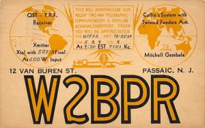 W2BPR Passaic, NJ, USA QSL 1934 