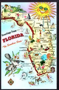 Greetings From Florida,Map