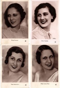 MISSES GLAMOUR REAL PHOTO, 24 Vintage Postcards (L6223) 