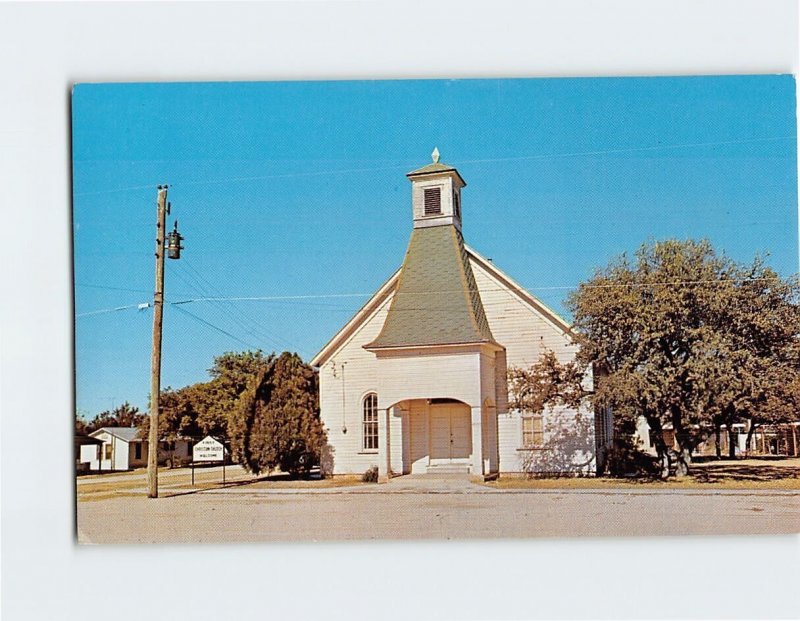 Postcard First Christian Church, Johnson City, Texas