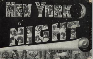 NY City NY Large Letter Greeting c1910 Postcard