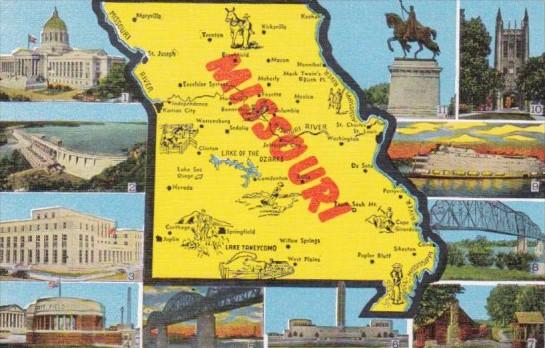 Map Of Missouri With Multi Views