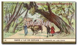 Chromo Chocolate Guerin Boutron In L & # 39ile From Ceylon Walk On A Road Sri...