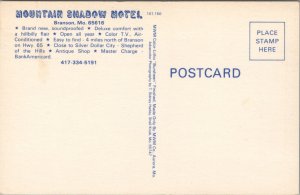 Mountain Shadow Motel Branson MO Postcard PC441