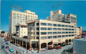 Autos Bank Hotel Adams Valley National 1950s Postcard Phoenix Arizona 5083