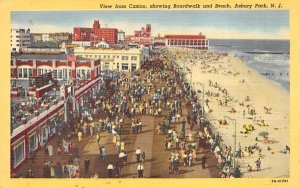 View from Casino, showing Boardwalk and Beach in Asbury Park, New Jersey