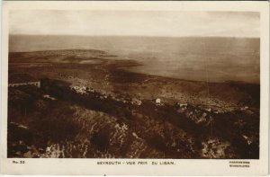 PC CPA LEBANON, BEYROUTH, VUE PRIS DU LIBAN,Vintage REAL PHOTO Postcard(b23132)