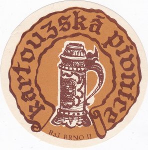 Czechoslovakia Brno Kartouzska Pionice Vintage Luggage Label sk3259