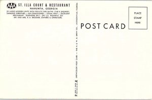 Postcard RESTAURANT SCENE Nahunta Georgia GA AJ2920