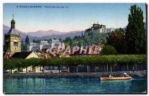 Old Postcard Evian Les Bains View Jack Lake