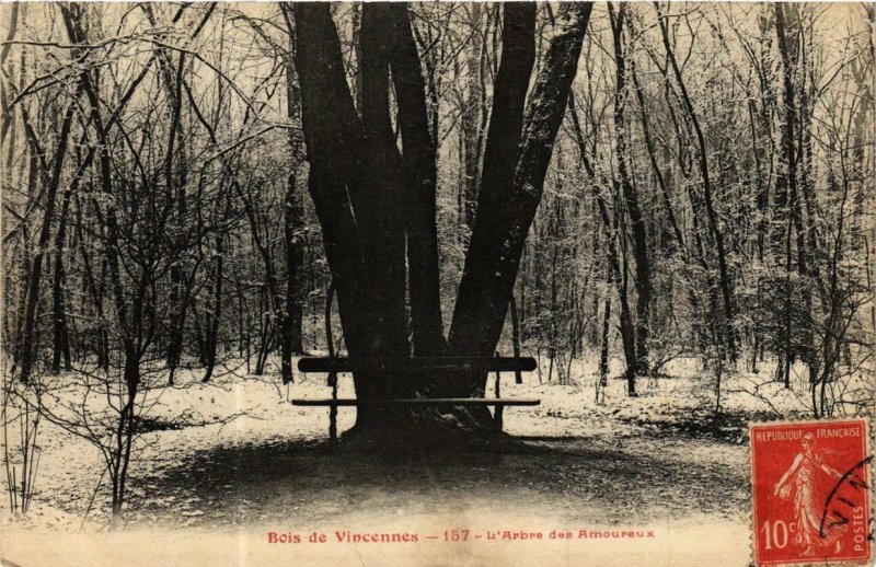 CPA PARIS 12e Bois de Vincennes. L'Arbre des Amoureux F. Fleury (573458)