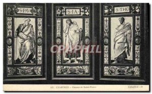 Old Postcard Chartres St. Peter Enamels