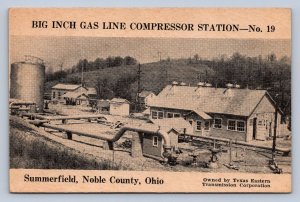 J87/ Summerfield Ohio Postcard c1920 Caldwell Big Inch Gas Line Station 563